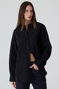 CAMISA FEMININA RELAXED LINHO AUSTRÁLIA PRETO