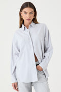 CAMISA FEMININA RELAXED LINHO AUSTRÁLIA CINZA