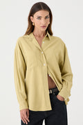 CAMISA FEMININA RELAXED LINHO AUSTRÁLIA AREIA ESCURO
