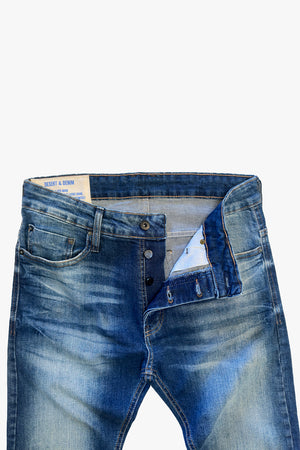 CALÇA THEO MASCULINA SLIM JEANS MÉDIO ESCURO