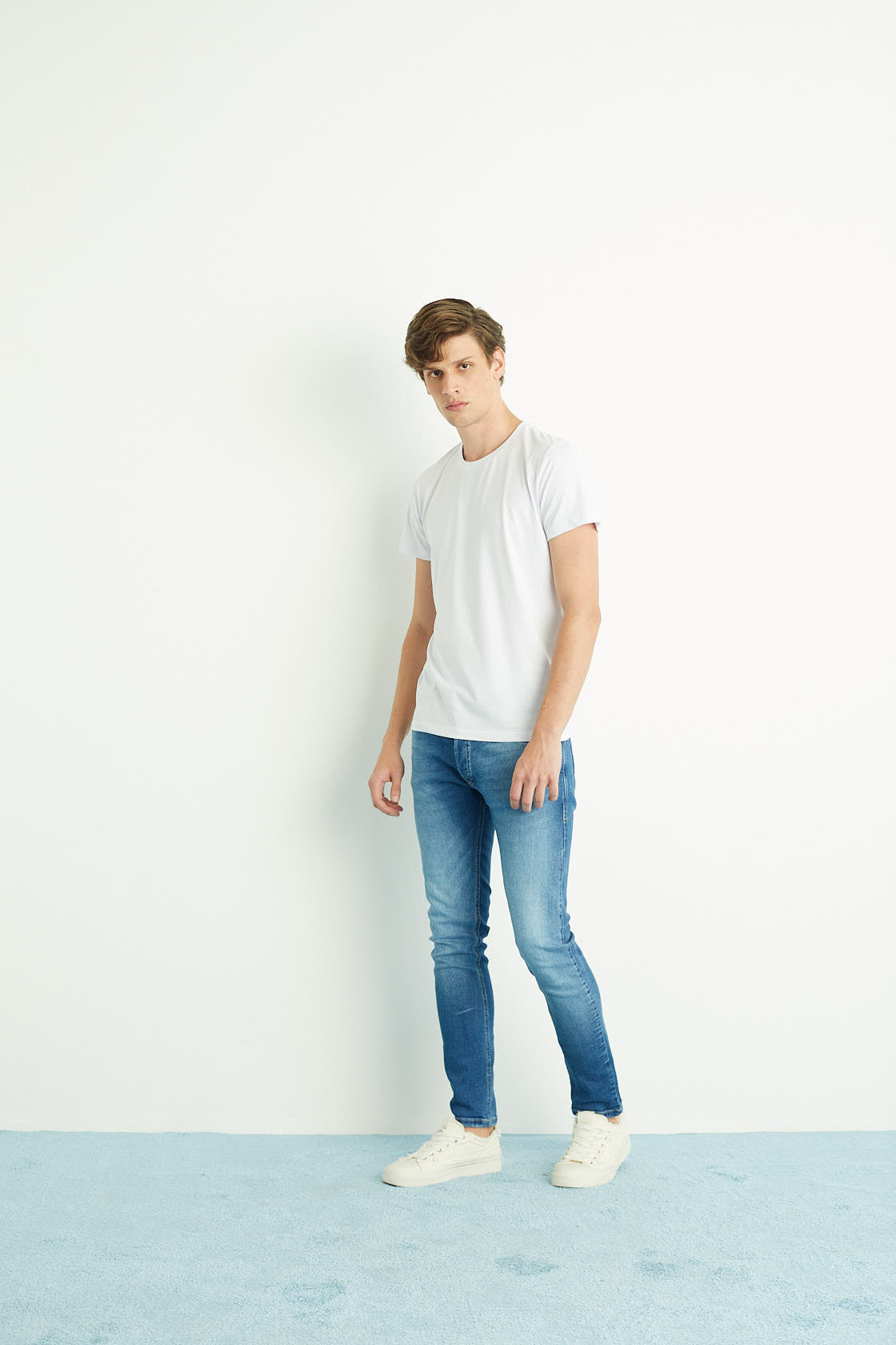 CAMISETA MASCULINA BÁSICA PIMA BRANCO