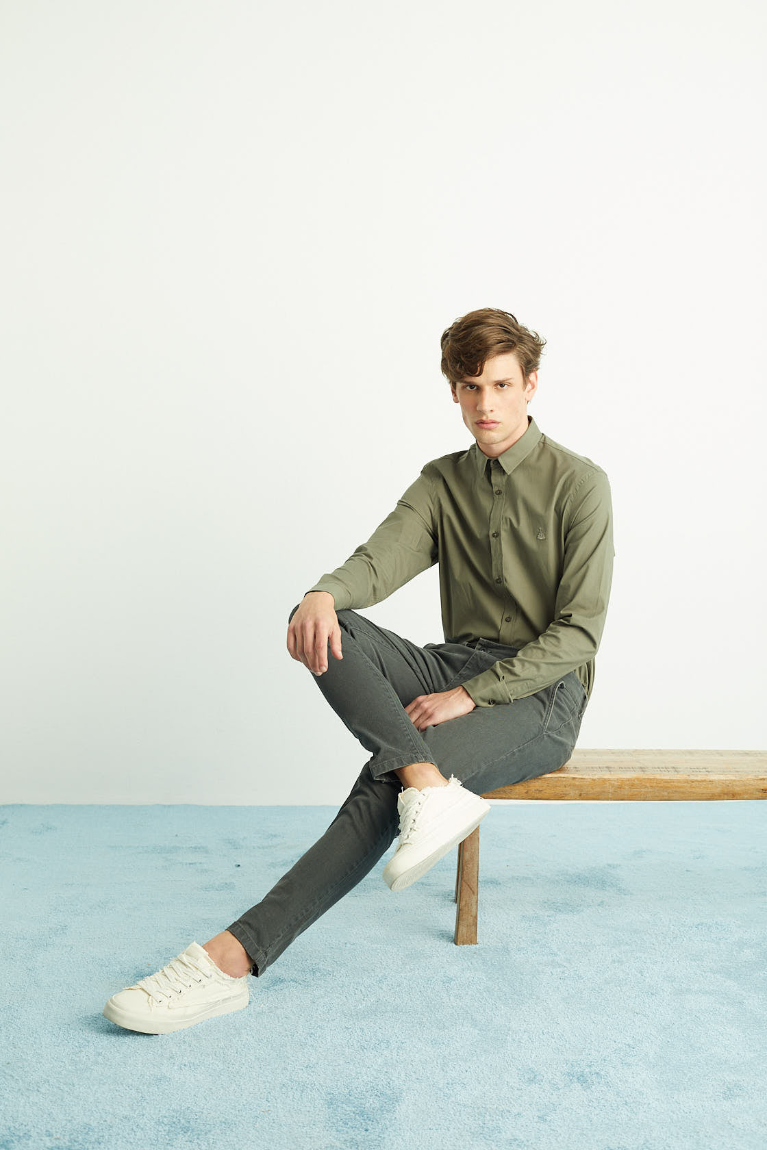CAMISA MASCULINA VERDE MILITAR