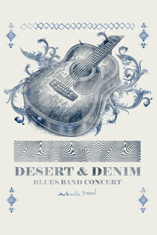 CAMISETA MASCULINA BLUES BAND