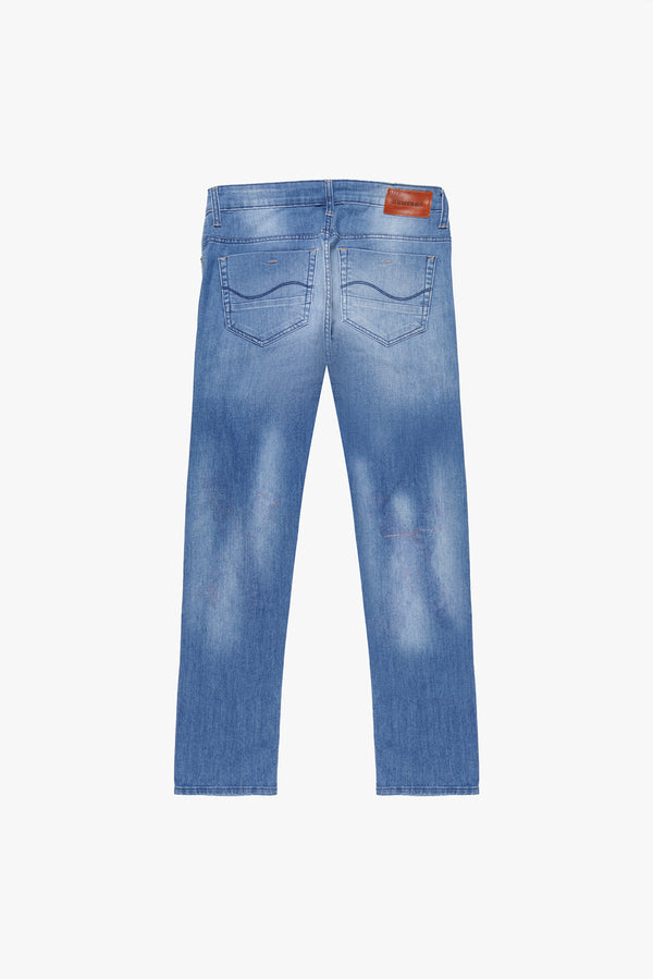 CALÇA SLIM JEANS MASC - JEANS MEDIO
