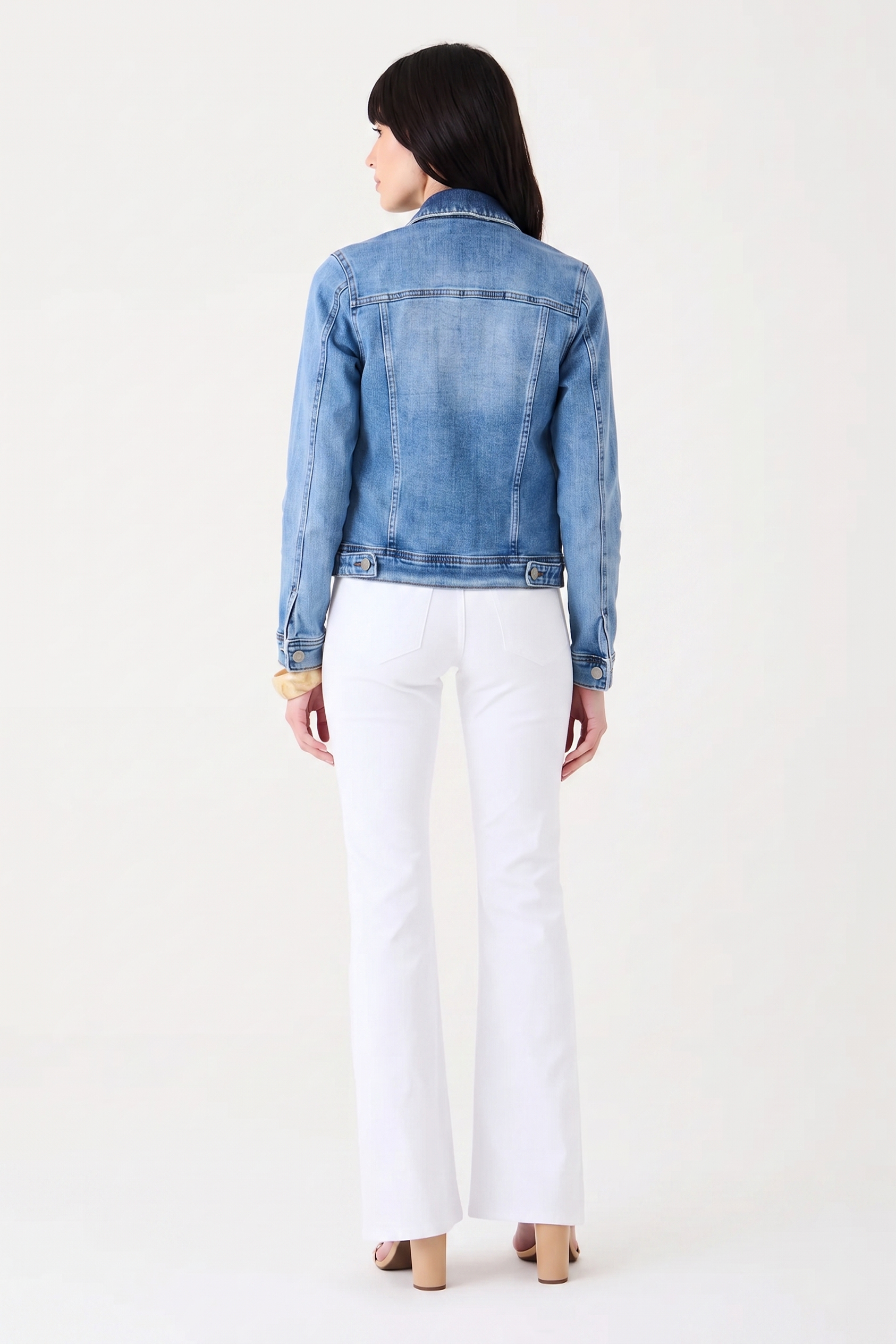 JAQUETA BIANCA FEMININA BOLSO EMBUTIDO JEANS